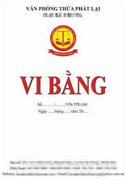 công chứng lại vi bằng
