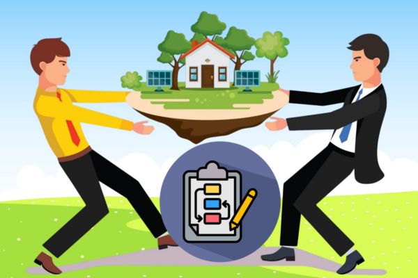 Tài sản trong trường hợp giải quyết tranh chấp đất đai